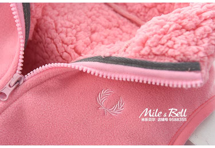 00 cotton dày ~ bé trai và bé gái cộng với áo nhung lông cừu 2018 thu đông mới quần áo trẻ em ấm áp dây kéo vest vest áo thun bé trai