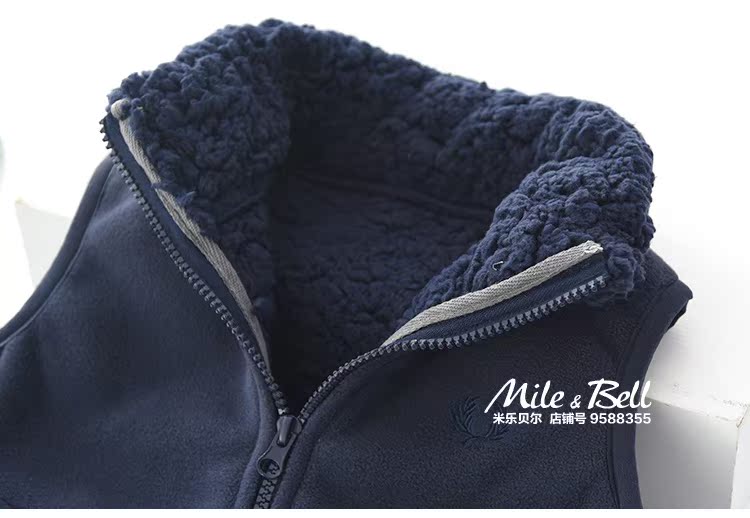 00 cotton dày ~ bé trai và bé gái cộng với áo nhung lông cừu 2018 thu đông mới quần áo trẻ em ấm áp dây kéo vest vest áo thun bé trai