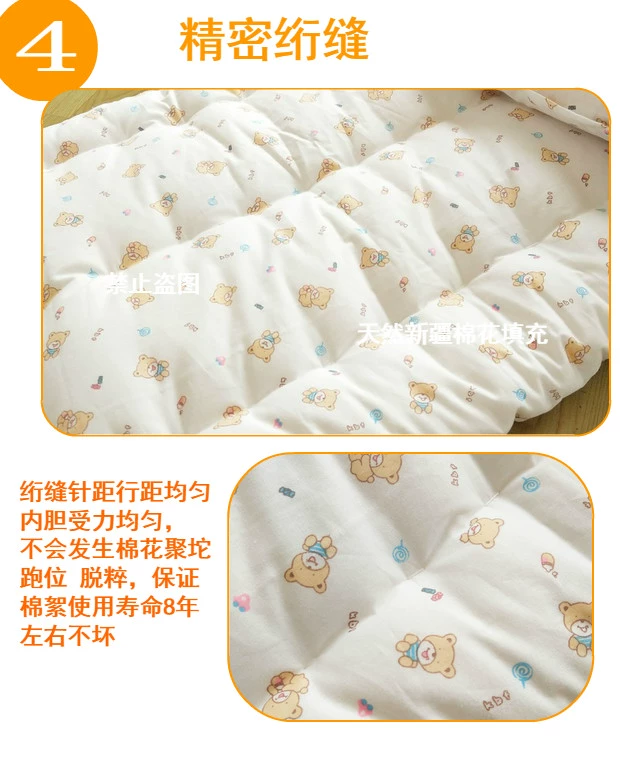 bộ đồ giường bé bông con bé giường nệm vườn ươm thu nhỏ và mùa đông dày nệm pad lại đứa trẻ - Nệm