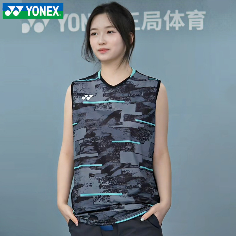 Authentic Yonex New Model Yonex Badminton Clothing Yy Men's and Women's Quick-Drying Sportswear Sleeveless T-Shirt Breathable Vest