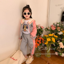 Girls girls autumn casual suit 2022 new trend children sports clothes girls baby gas two pieces