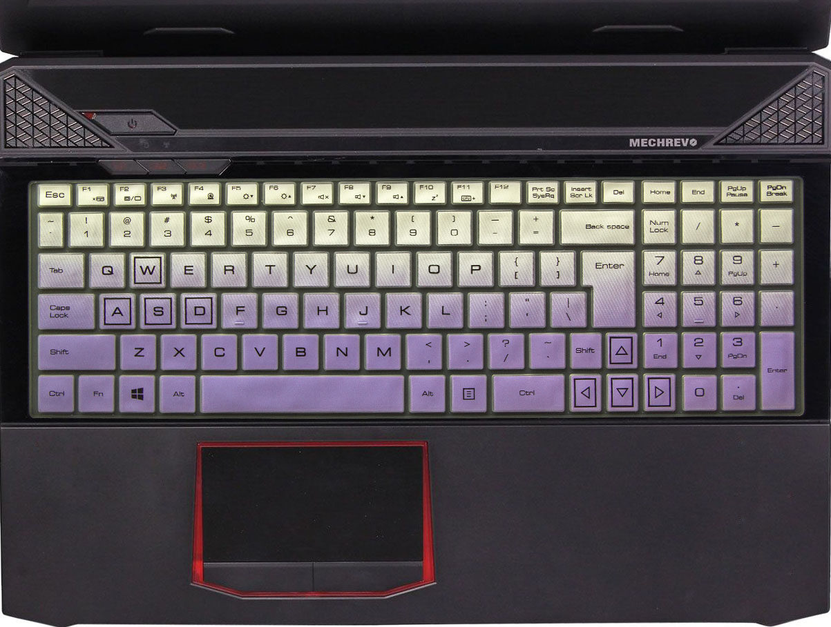 IRU-M1506G keyboard anticollision strip film 15 6-inch pen electric full coverage anti-dust transparent adorable cover Color rugged silicone Cartoon Waterproof Anti-Grey button care Non-luminous