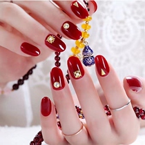 Mechia Tablets Wearwear Chia New Year Style Finished Products Advanced Sensation White Brides Red Chinese New Year Nail Patches Detachable