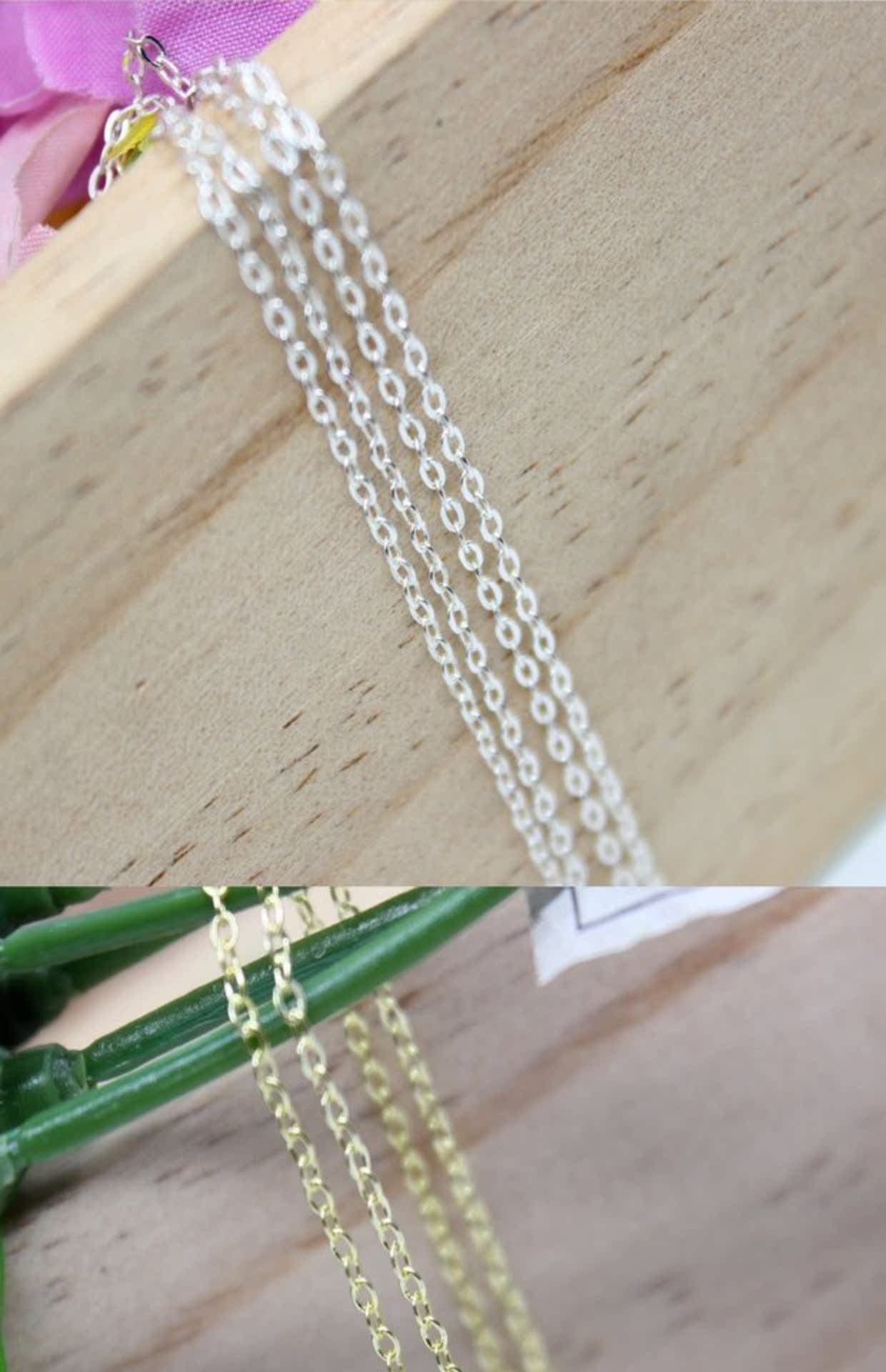 1.8mm nano màu bảo vệ chuỗi mạ xanh vật liệu đồng DIY vòng đeo tay vòng chân bông tai xương đòn phụ kiện chuỗi - Vòng chân các mẫu lắc chân bạc nữ đẹp
