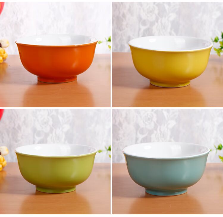 Sản phẩm mới đặc biệt bát cơm gốm màu bát tô cháo bát mì bát salad bát nhỏ bát ăn hương vị tươi đầy đủ đũa ăn cơm