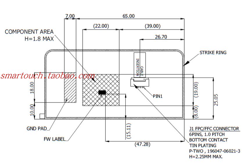 TM-03187 TM-03187 TM3187 new SAP touch pad synaptics PS 2 laptops