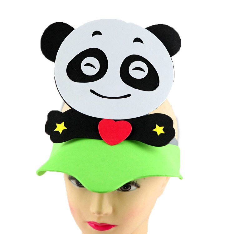 panda giant panda headgear hat animal headgear mask kindergarten sports meeting children's performance props souvenirs