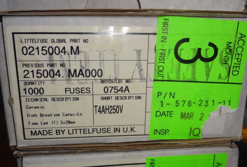 British 5X20MM 4A 250V fuse T4A250V has 4A and 6 3A