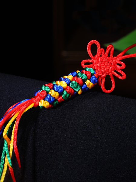 Tibetan-Style Pineapple Knot Vajra Knot Car Hanging Ornament, Colorful Thread Hand-Woven Auspicious Chinese Knot Car Decoration, Bag Decoration, Bulk Sale