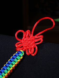 Tibetan Style Dorje Knot Car Ornaments Colorful Thread Hand-Woven Square Auspicious Chinese Knot Car Decoration Bag Acce