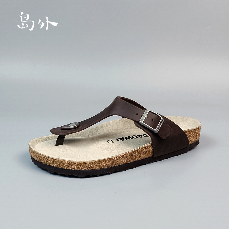 Island-Style Casual Retro Artistic Cork Flip-Flops Breathable Outdoor Men's and Women's Birkenstock Shoes 2302