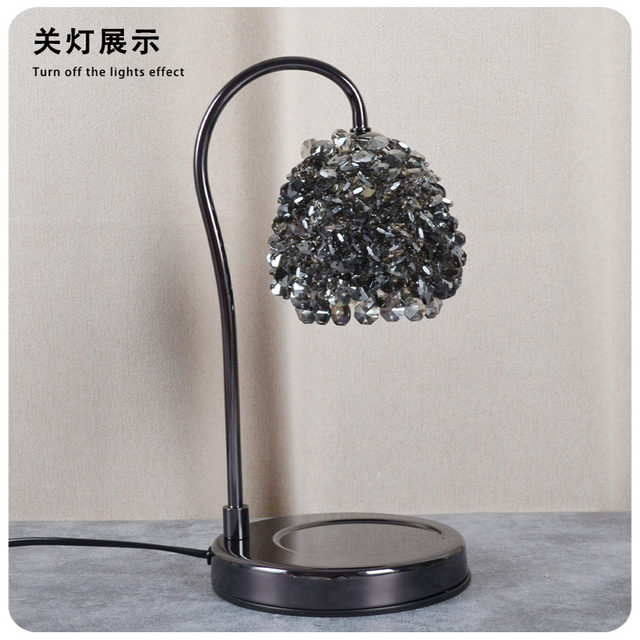 Luxurious High-End Crystal Aromatherapy Wax Melting Lamp, Timed Candle Melting Lamp, Bedroom Atmosphere, Fireless Diffuser, Wedding and Birthday Gift