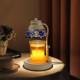 Retro timed dimming colored glass melt candle lamp fireless diffuser fragrance melt wax lamp atmosphere night light table lamp