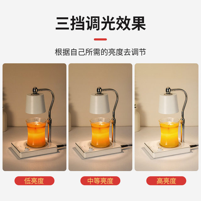 Simple and Luxurious Aromatherapy Wax Melting Lamp, Timed Candle Melting Lamp, Bedroom Atmosphere Bedside Lamp, Flameless Diffuser, Wedding and Birthday Gift