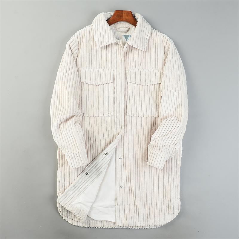 Exported to German, Plus-Size Women's Shirt-Style Jacket, Windbreaker L85604, Autumn and Winter Loose Mid-Length Chenille Outwear