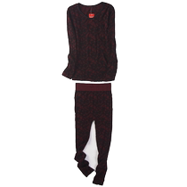 67124 Autumn Winter New Products Lady Round Collar Printed Warm Skin-care Underwear Home Conserved Autumn Clothes Pants Two Pieces 430