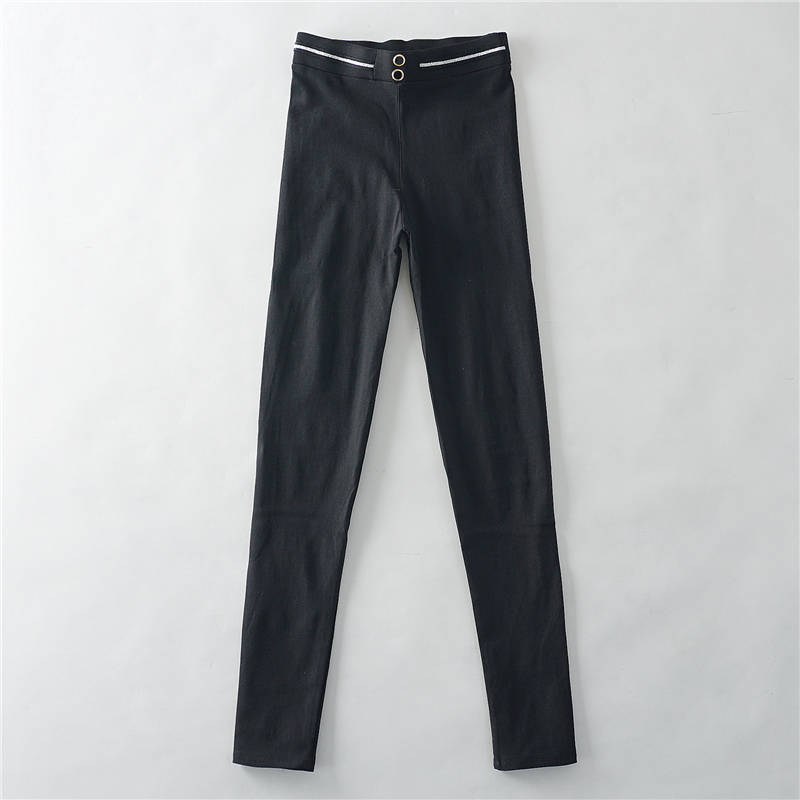 Elastic tight long trousers women 42L68566 elastic waist slim fit line all-match commuting spring and summer pencil pants