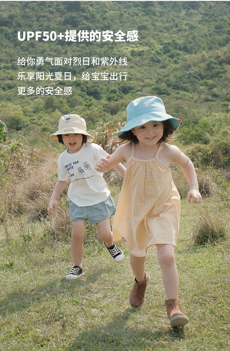 Zoyzoii Children's Shade Hat Baby Sun Hat Spring Summer Sun Prevention Cap Anti-UV Thin Fisherman Hat