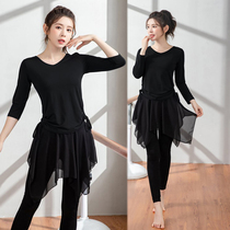 Dance practice clothes adult female Chinese dance Modern Dance Dance Dance clothes professional body training clothes net gauze skirt pants suit