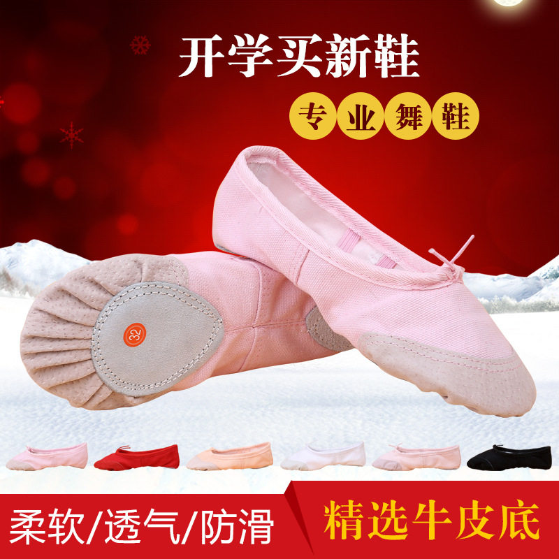 Adult Children Dance Shoes Soft-bottom Ballet Shoes Cat Paw Shoes Girl Practice Dancing Shoes Yoga Canvas Test Shoes