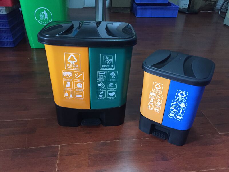 New National Standard Classified Waste Bin, Double Bin, 15L/20L/25L/30L/40L, Four Colors, for Office, School, Classroom Use New National Standard Classified Waste Bin, Double Bin, 15L/20L/25L/30L/40L, Four Colors, for Office, School, Classroom Use