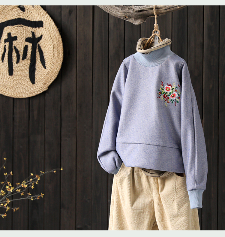 [Kết thúc giải phóng mặt bằng 2 mảnh và một nửa giá] Áo thêu cổ cao nửa phần ngắn giống như áo len mẫu áo khoác lông nữ đẹp