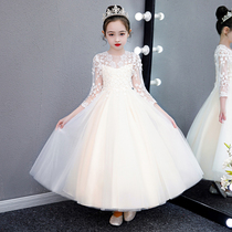 Childrens dress long dress Princess dress girl birthday flower girl puffy dress winter dress winter dress autumn winter dress