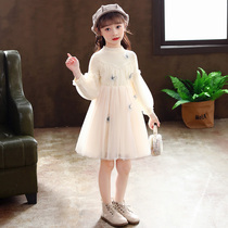 Girl princess dress Winter Super fairy girl winter skirt autumn winter dress childrens dress foreign long sleeve winter