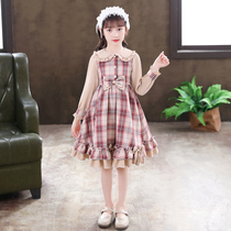 Girl dress autumn college style skirt autumn dress children Lolita little girl long sleeve autumn princess dress
