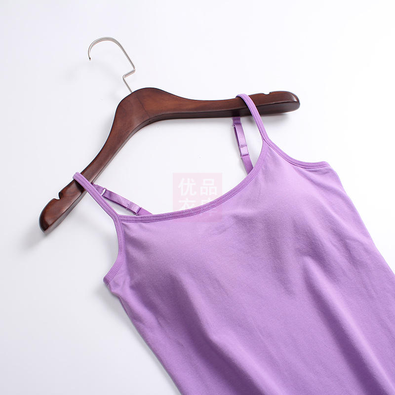 Cotton đai ngực pad yếm nữ cup một dây đeo nhỏ không có vòng thép áo ngực đồ lót yoga đáy áo thun 2 dây nữ