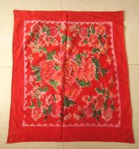 Late 1970s (floral) pure cotton leather wrap