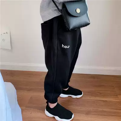 Tong Tong Ma Customized Boys and Girls Korean Smiley Face Cotton Sweatpants Children Haren Pants Men's Baby Pants Autumn Wear