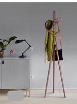 High-end coat rack floor-standing bedroom clothes rack solid wood modern simple internet celebrity clothes rack home multi-functional clothes rack