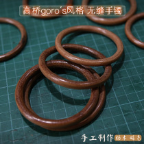 goros Takahashi Wulos Life Ring Handmade Cowhide Bracelet Copper Buckle Magnetic Leather Bracelet