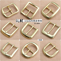 New copper pin buckle brass mens belt buckle accessories Korean ri zi kou 3 5cm leisure yao dai tou snap