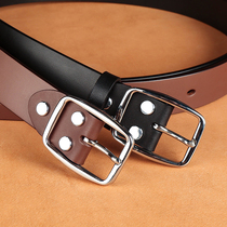 Headlayer cow leather Italy Tuscany Tannic Leather Stainless Steel Needle Buckle Belt men Leisure 100 lap strap