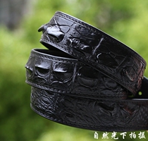 Crocodile belt men Thai crocodile leather belt water dyed non-splicing crocodile leather belt belt male