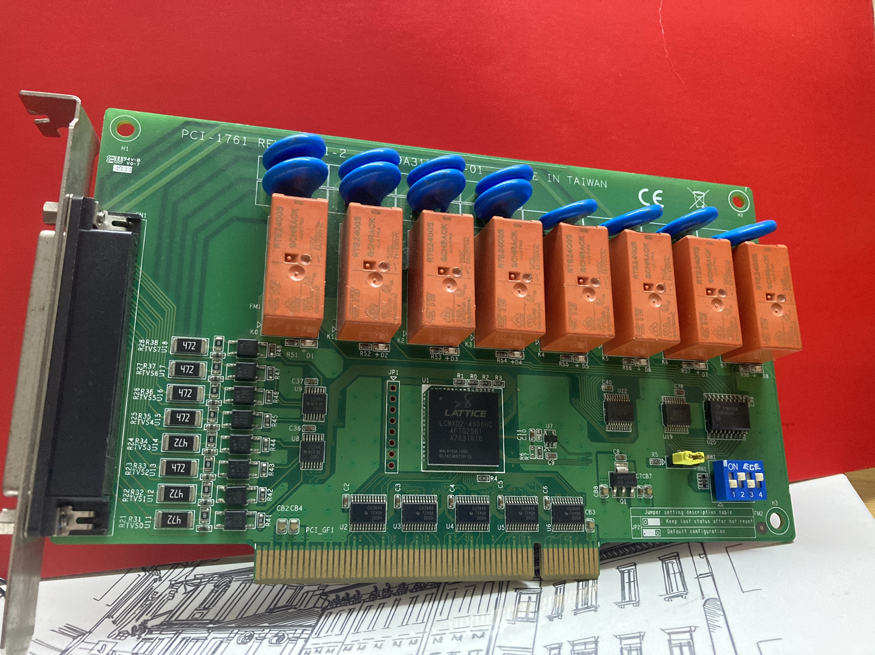 Research and development PCI-1761-BE REV B18 road relay output digital quantity input mining set card