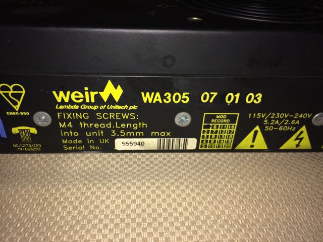 Charmey WEIR WA305-07 Switching regulator adjustable power supply +48v+-15V-5.2v 5v 115V