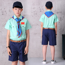 Childrens summer camp Boy Scout Uniform Chinese Scout Uniform Xia Fashion Suite Short sleeves Camp Education Clothing