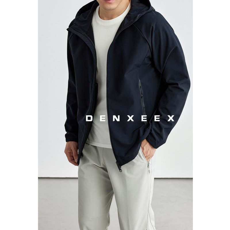 "Shell of the City" Fleece-Lined Softshell Outdoor Jacket with Hood, Windproof Men's Casual Commuter Zip-Up Jacket "Shell of the City" Fleece-Lined Softshell Outdoor Jacket with Hood, Windproof Men's Casual Commuter Zip-Up Jacket