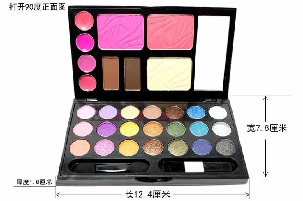 170G Mỹ phẩm DANNI counter phấn mắt chính hãng bột lông mày đỏ son bóng phấn hộp hộp trang điểm set phấn mắt