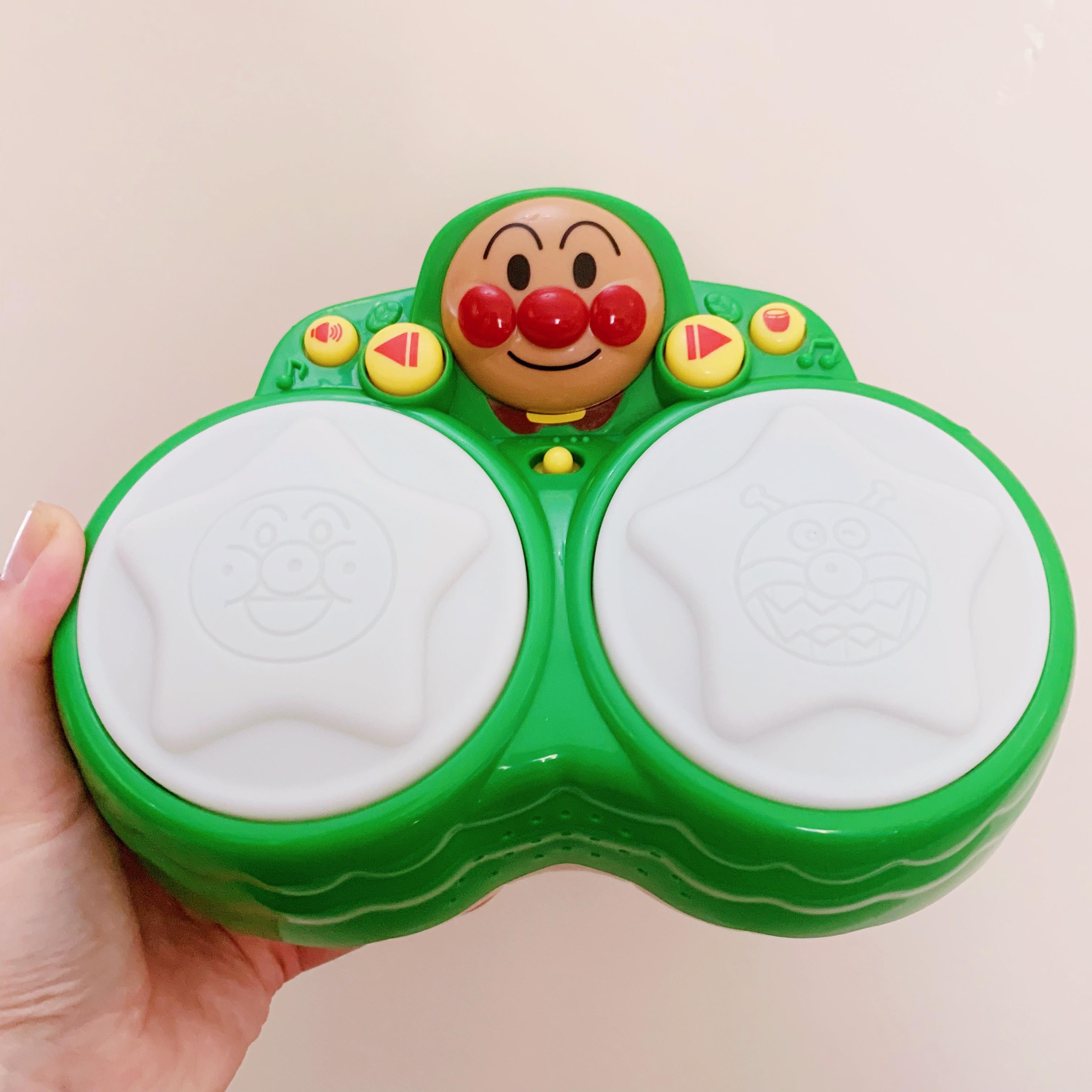 Spot Japan Imported Bread Superman Drummer 7 Color Flashlights Music Drum Electronic Music Children Award-winning Toys