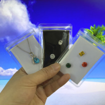 PVC jewelry bag plus cotton jewelry bag gem shipping bag flocking Diamond bare stone storage zipper bag Jade Pendant