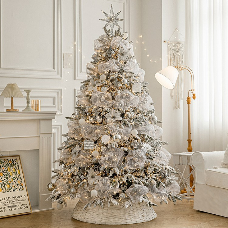 New Luxury Pe Mixed Leaf Encrypted Christmas Tree Package for Home Decoration, Atmosphere Decoration, Large Ornaments