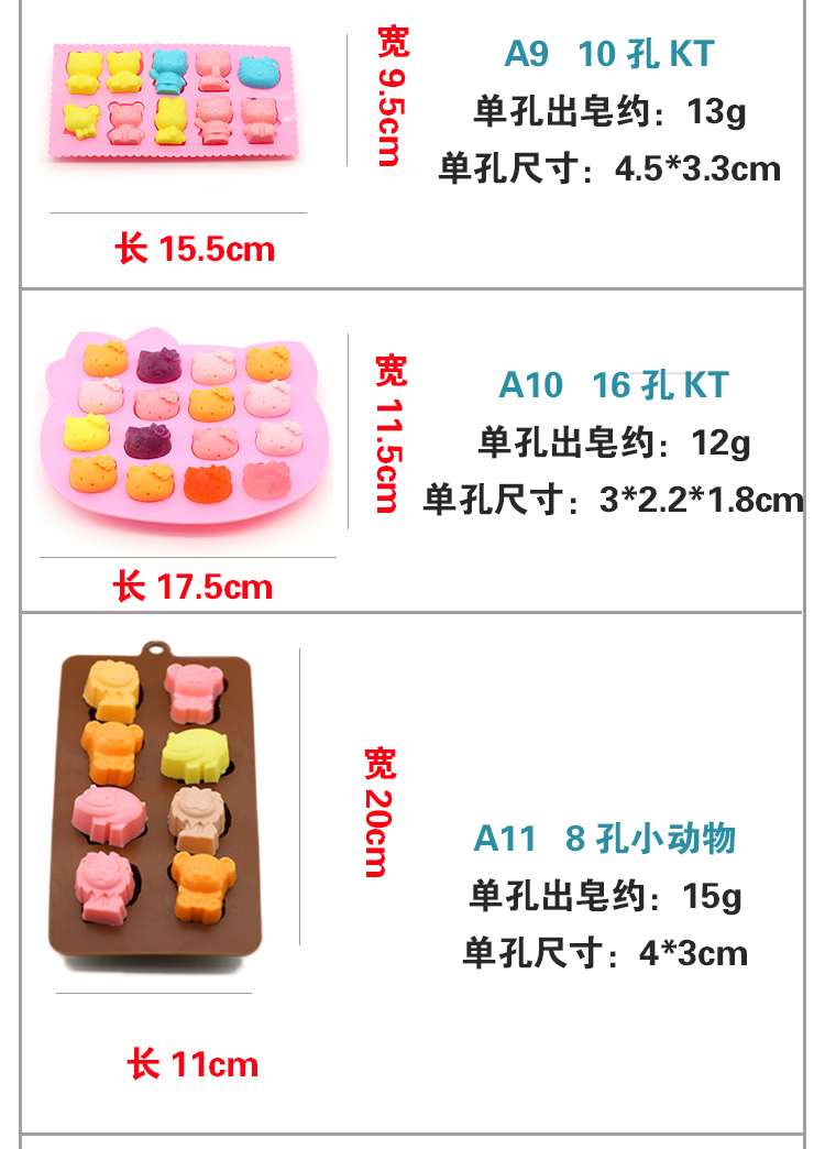 Tự làm khuôn lớn xà phòng phim hoạt hình dễ thương mô hình silicone - Tự làm khuôn nướng khuôn silicon