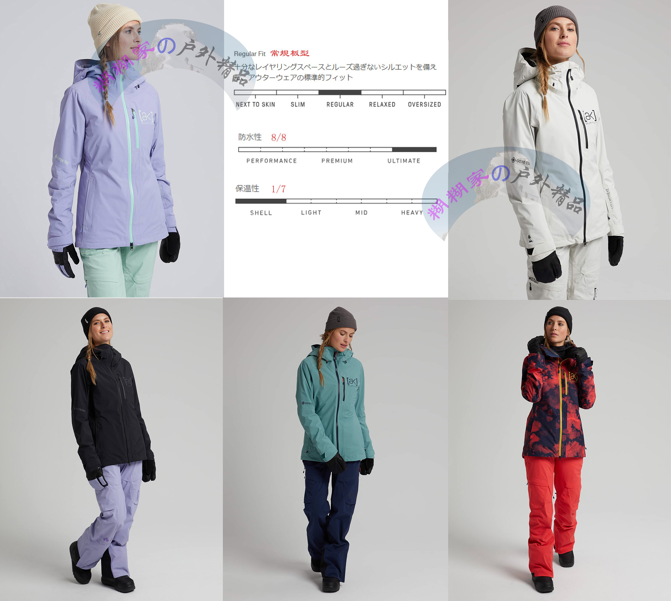 (Ski brand) Burton AK 2L Upshift high end GTX Women's ski suit multicolor