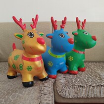 Inot Christmas Baby Jumping Horse Horse Horse Thickening Sitting Boy Girl Inflatable Rubber Toy Horse