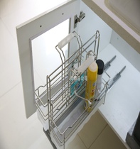 Factory direct sink Porter New 304 stainless steel damping seasoning basket rack bottle can pull basket