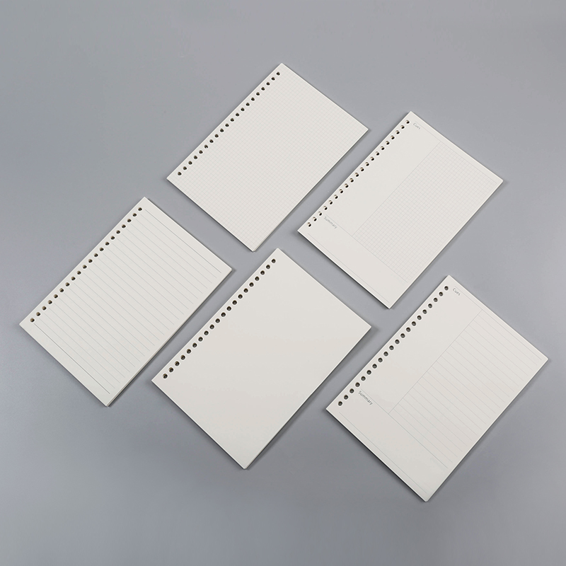 20-hole A5 loose-leaf core 26-hole B5 notepad inner page paper Cornell square grid horizontal line porous paper core